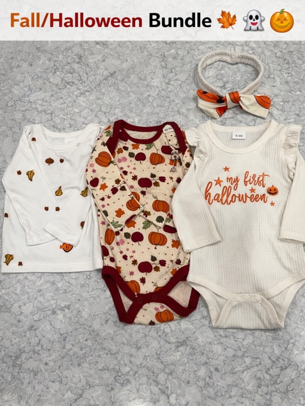 Baby Fall/Halloween Bundle NB–0-3M Carter’s + Chick Pea + Outfit